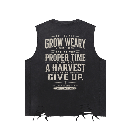 Snow Washed Raw-Hem Tank Top