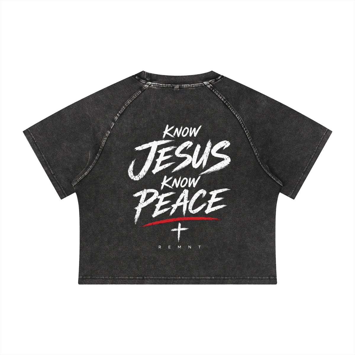 Women's Mineral Wash Raglan Crop T-Shirt