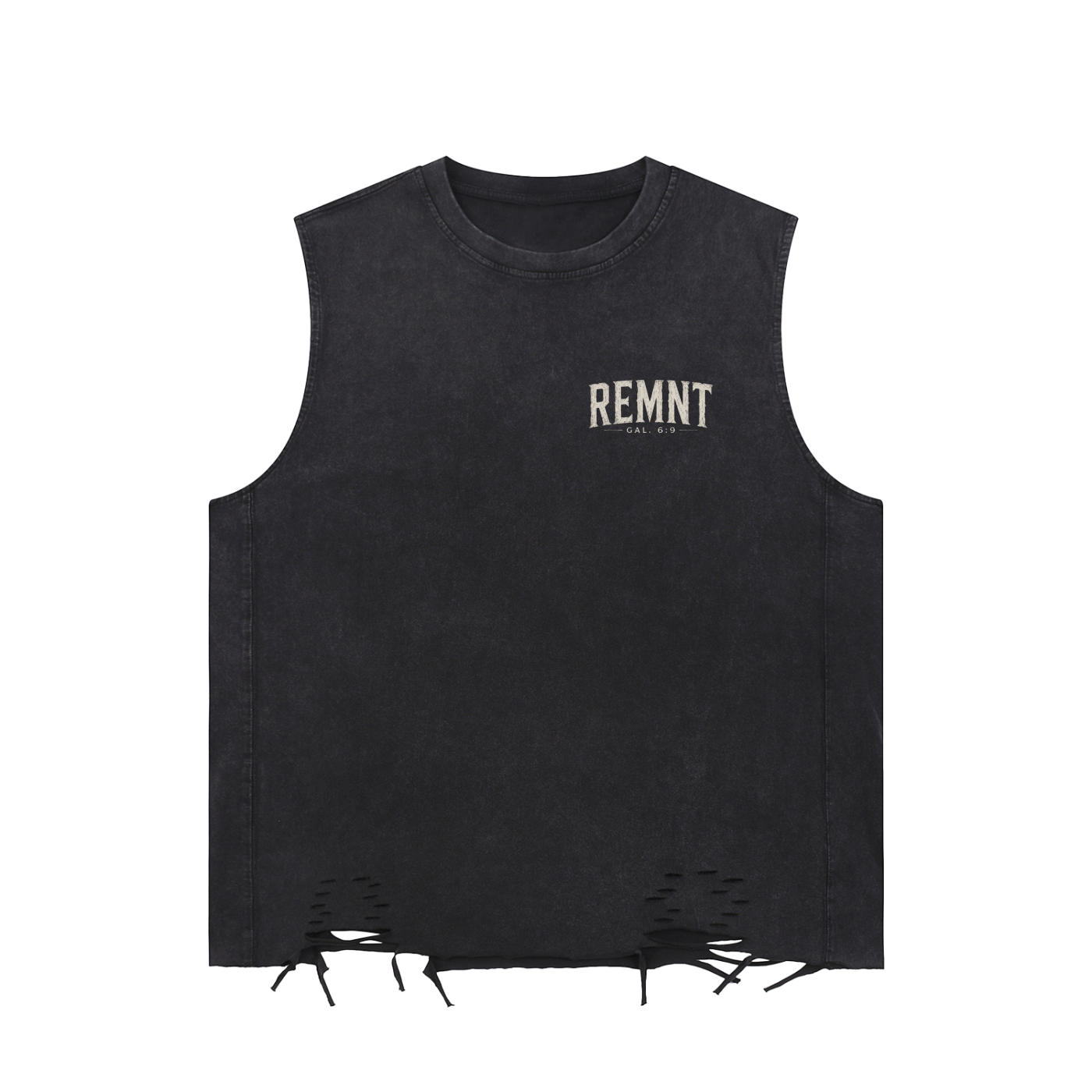 Snow Washed Raw-Hem Tank Top