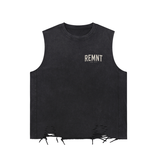 Snow Washed Raw-Hem Tank Top