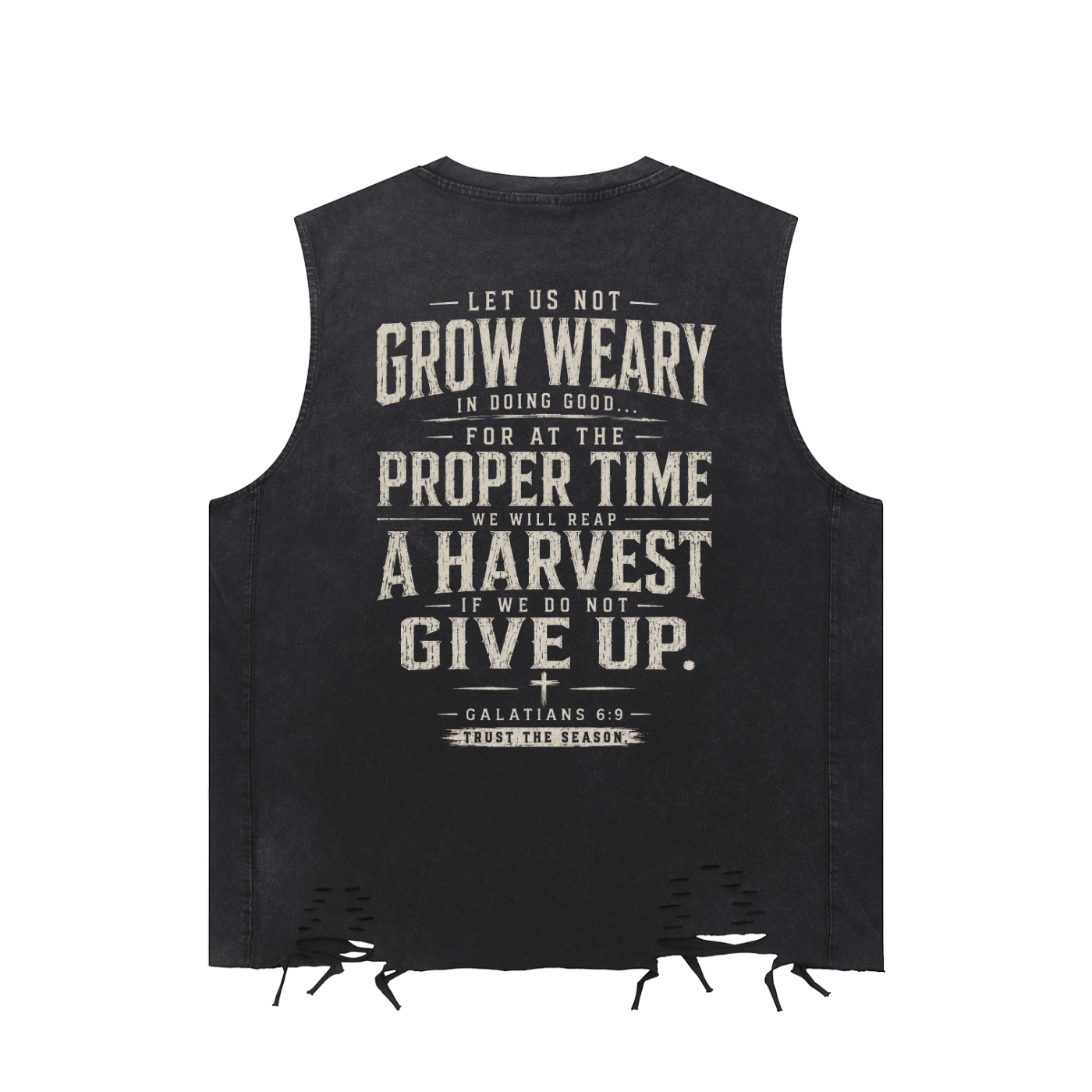 Snow Washed Raw-Hem Tank Top