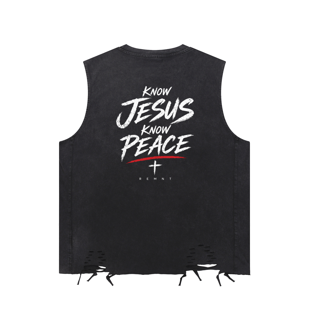 Snow Washed Raw-Hem Tank Top