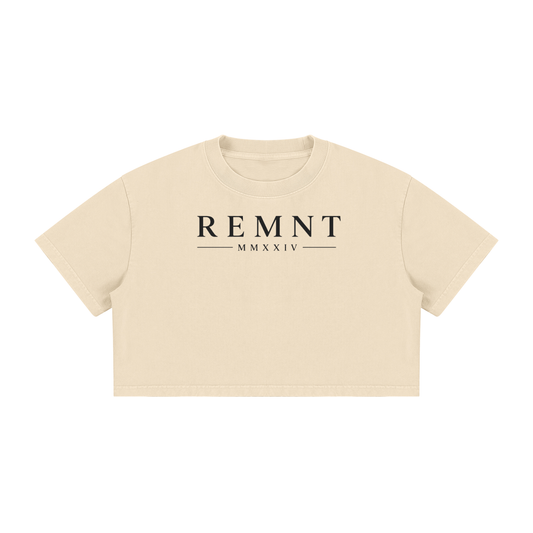 Women's Mineral Wash Cotton Crop T-Shirt