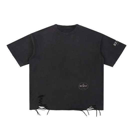 Snow Washed Raw-Hem T-Shirt