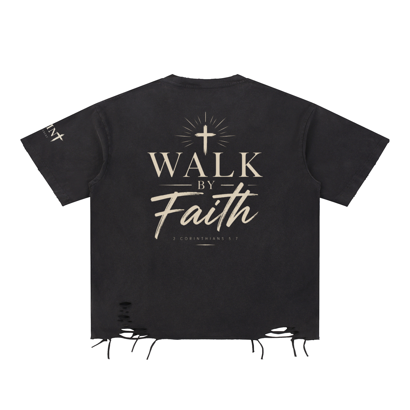 Snow Washed Raw-Hem T-Shirt
